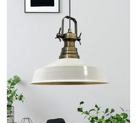 bamyum Asletl Lampadario a Sospensione Vintage, Lampada Vintage Industriale 40 cm Diametro, Lampadario a Sospensione Vintage, Lampada Vintage, Lampada a Sospensione Industriale, Lampadario Bianco