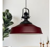 bamyum Asletl Lampadario a Sospensione Vintage, Lampada Vintage Industriale 40 cm Diametro, Lampadario a Sospensione Vintage, Lampada Vintage, Lampada a Sospensione Industriale, Lampadario Bordeaux