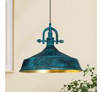 Bamyum Asletl-Marine - Lampada da sospensione industriale, paralume da 40 cm, lampade da cucina moderne in metallo, sospensioni E27 per soggiorno e sala da pranzo, Ocean