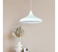 bamyum Champion Lampada a sospensione Tavolo da pranzo Ø 35 cm Luce a sospensione in metallo E27 Lampada da sala da pranzo Lampada da cucina Lampada da soffitto Lampada da soggiorno - Bianco