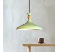 bamyum Champion Legna Lampadario Cucina 35 cm, Lampada a Sospensione da Soffitto Industriale,Lampadario a Sospensione con Paralumi da 35 cm e Lampada per Isola da Cucina in Metallo Menthe Verte