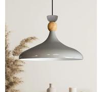 bamyum Champion Legna Lampadario Cucina 35 cm, Lampada a Sospensione da Soffitto Industriale,Lampadario a Sospensione con Paralumi da 35 cm e Lampada per Isola da Cucina in Metallo Grigio