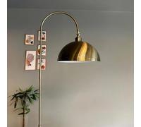 bamyum Gorkiede Lampada da Terra in Metallo, Terra per Soggiorno, Camera da Letto, dei Bambini con Attacco E27, Larghezza 30 cm, Paralume Regolabile, Rame Antico Verniciato