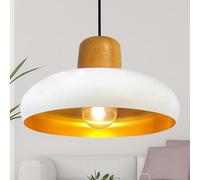 Bamyum Lampada Androa Vintage a Sospensione - Plafoniera Diametro 40cm, Illuminazione a Soffitto Per Soggiorno - Lampadario Nero Bianco-Oro