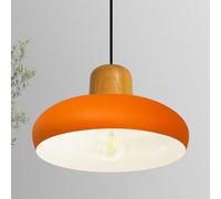 bamyum Lampada Androa Vintage Plafoniera Diametro 40cm Illuminazione A Soffitto Lampada a Sospensione Plafoniera Adatta Per Soggiorno, Lampada da Soffitto, Lampadario Nero Plafoniera Arancione