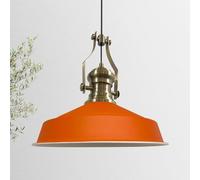 Bamyum Lampadario a Sospensione Vintage Industriale - 40 cm Diametro, Lampada Arancione