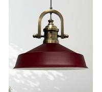 Bamyum Lampadario a Sospensione Vintage Industriale - 40 cm Diametro, Lampada Cucina Bordeaux