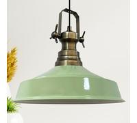 Bamyum Lampadario a Sospensione Vintage Industriale - 40 cm Diametro, Lampada Menta Verde
