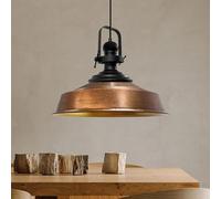 Bamyum Lampadario a Sospensione Vintage Industriale - Lampada 40 cm Diametro, Colore Rame