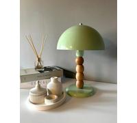 bamyum Lipeo Lampade da Verde Menta Scuro, Lampada a Fungo con Cavo E27, Lampada da Moderna, Lampade da Comodino in Metallo per Camera da Letto, Decorazione per la Casa