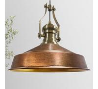 Bamyum Neo Asletl lampada a Sospensione: Metallo Vintage 41 cm, Lampada da Cucina e Industriale, Rame per Soggiorno