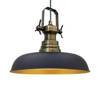 bamyum Nota-Knob Lampada a sospensione Vintage Nero 30 cm Nota Lampada Da Cucina Sospensione Industriale Tavolo Da Pranzo Soggiorno Retro