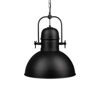 bamyum Plafoniera Industriale Vintage Ø 40cm, Illuminazione a Sospensione E27, Lampade a Sospensione a Soffitto in Metallo, Lampadario Paralumi Retrò, Cucina Lampada a Sospensione Vintage, Nero
