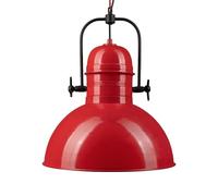 bamyum Plafoniera Industriale Vintage Ø 40cm, Illuminazione a Sospensione E27, Lampade a Sospensione a Soffitto in Metallo, Lampadario Paralumi Retrò, Cucina Lampada a Sospensione Vintage, Rosso