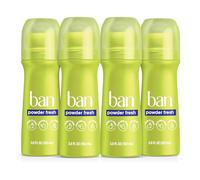Ban Polvere Fresh 24-hour Invisible Antiperspirant, Roll-on Deodorant for Women and Men, Underarm Wetness Protection, with Odor-fighting Ingredients, 3.5 Fl Oz (confezione da 4)