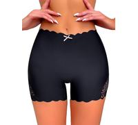 Banamic Boxer da donna senza cuciture, boxer elasticizzati morbidi, nero, XX-Large