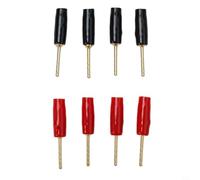 Banana a vite da 2 mm con punta in rame oro 4N da 2 mm a vite | Design del connettore a vite, presa sicura del cavo, facile installazione, contatto affidabile