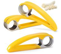 Banana Affettatrice,Forreen 3 Pezzi Affetta Banane in Acciaio Inox Multifunzionale Durevole Affettatrice per Salsicce con 6 Lame per Salsicce Kiwi Cetrioli Banane