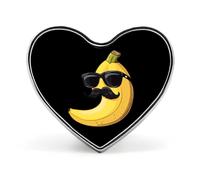 Banana, baffi, occhiali da sole, spilla divertente a forma di frutto, spilla a forma di cuore, spille carine, bottoni decorativi per zaini, giacche, cappelli