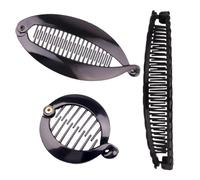 Banana Clip pettine per Capelli,3 Pezzi fermagli per capelli a banana retrò per ricci grossolani Accessori per capelli a coda di pesce Due fermagli a banana Pettini per donne e ragazze,Set C