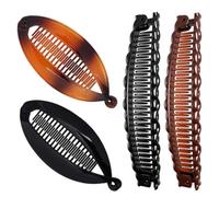 Banana Clip pettine per Capelli,4 Pezzi fermagli per capelli a banana retrò per ricci grossolani Accessori per capelli a coda di pesce Due fermagli a banana Pettini per donne e ragazze,Stile C