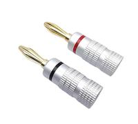 Banana for cavo altoparlante Vite chiusa Connettori for altoparlanti a banana placcati oro Connettore a banana con bloccaggio a doppia vite(Leaf Type)