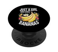 Banana Fruits Amante solo una ragazza che ama le banane PopSockets PopGrip Adesivo