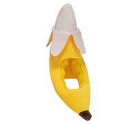 Banana Headwear, Banana Hat, Novelty Costume Cap, Plush Nylon Fabric with Soft PP Cotton Filling for Tropical Theme Parties Dress Up, Holiday Events Photo Booth, 26.38x10.24 Inches