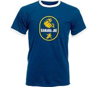 Banana Joe Maglietta originale Premium Soccer a contrasto, #1, blu navy/bianco, XL