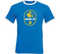 Banana Joe Maglietta originale Premium Soccer a contrasto, #1, Royal/bianco, L