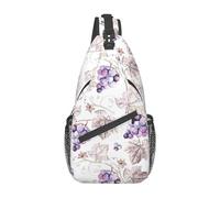 Banana Leaf Green Elegante Oblique Petto Zaino Tempo Libero Piccolo Zaino Scuola Viaggio Casual, Belle foglie d'uva, Rozmiar uniwersalny