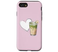 Banana Matcha Latte Love Green-Tea Vegan Vintage Foodie Custodia per iPhone SE (2020) / 7/8