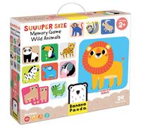 Banana Panda 49121, spel, Suuuper Size Memory Game Wild Animals-pedagogische toe