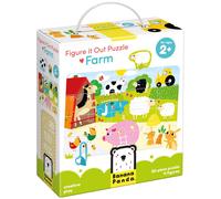 Banana Panda - Figure It Out Puzzle - Farm - Puzzle per principianti con personaggi di animali - per bambini dai 2 anni in su, multicolore, 31 pezzi (confezione da 1)