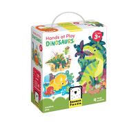 Banana Panda Hands at Play Dinosaurs Puzzle Set - Includes 4 Large Progressive J
