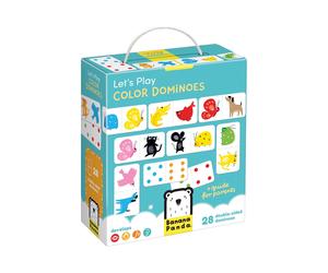 Banana Panda Let’s Play Color Dominoes Game for Kids - Includes 28 Double-Sided