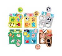 Banana Panda Let’s Play Habitat Bingo Game for Kids - Includes 6 Boards, 24 Toke