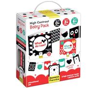 Banana Panda High Contrast Look And Feel Baby Book Cards/Libro per Bambini in Bianco e Nero dal 0 ai 2 Mesi - 2 Libri e 7 Carte