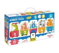 Banana Panda - Make-a-Match Puzzle Number Train - includes 30 Large Pieces for L