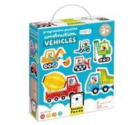 Banana Panda Progressive Toddler Puzzles - Construction Vehicles - Includes 9 Be