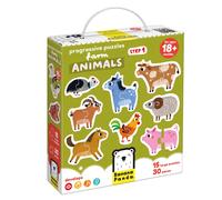 Banana Panda Progressive Toddler Puzzles - Farm Animals - Set Includes 15 Large