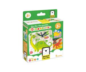 Banana Panda Puzzle On-the-Go dinosauri 3+ - CINQUE puzzle da 9 pezzi - Giochi p