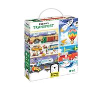 Banana Panda Puzzle Transport 60-Piece Educational Puzzle Set with 32 Matching