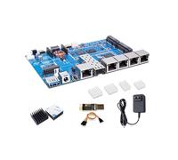 Banana Pi BPI-R4 Lite WiFi 7 Router Dev Board Kit OpenWRT - MediaTek MT7987A SoC - 2GB DDR4 RAM 8GB eMMC, 1x 2,5G SFP RJ45 WAN, 4X GbE Gigabit Ethernet per NAS Smart Home Gateway (2GB DDR4, bundle 1)