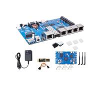 Banana Pi BPI-R4 Lite WiFi 7 Router Dev Board Kit OpenWRT - MediaTek MT7987A SoC - 2GB DDR4 RAM 8GB eMMC, 1x 2,5G SFP RJ45 WAN, 4X GbE Gigabit Ethernet per NAS Smart Home Gateway (2GB DDR4, bundle 4)