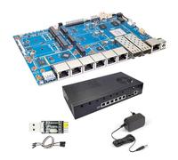 Banana Pi BPI R4 Pro WiFi 7 Router OpenWrt, MT7988A CPU 4/8GB DDR4 RAM 4X 2.5G Ethernet 2X 10G porte in fibra ottica Supporta 4G/5G per Smart Home Gateway Internet Router (KIT2,8GB RAM)