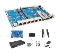 Banana Pi BPI R4 Pro WiFi 7 Router OpenWrt, MT7988A CPU 4/8GB DDR4 RAM 4X 2.5G Ethernet 2X 10G porte in fibra ottica Supporta 4G/5G per Smart Home Gateway Internet Router (KIT3,4GB RAM)