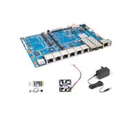 Banana Pi BPI R4 Pro WiFi 7 Router OpenWrt, MT7988A CPU 4/8GB DDR4 RAM 4X 2.5G Ethernet 2X 10G porte in fibra ottica Supporta 4G/5G per Smart Home Gateway Internet Router (KIT1,4GB RAM)