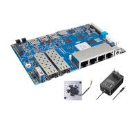 Banana Pi BPI-R4 - Scheda di sviluppo WiFi 7, con chip MediaTek MT7988A, 4 GB RAM e 8 G eMMC onboard, 2 slot SFP da 10 Gbe, 4 porte di rete Gbe (pacchetto standard)