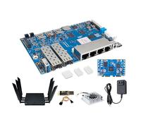 Banana Pi BPI-R4 WiFi 7 Wireless Dual-Band Router Board OpenWRT, con MediaTek MT7988A SoC, 2x 10GbE SFP e 4x GbE Gigabit Ethernet per NAS Smart Home Gateway (Bundle3)